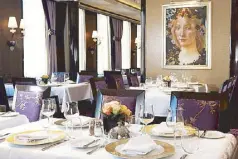  ??  ?? Italian elegance: We took our free dinners at Botticelli restau- rant, which features the art of Italian master Sandro Botticelli.