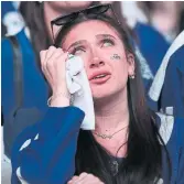  ?? RICHARD LAUTENS TORONTO STAR Watching the Leafs’ lead slip away on Thursday night was stressful for fans including Alessia Ruta, 18. Game 7 will bring even more stress. ??