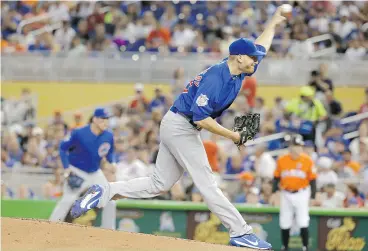  ?? LYNNE SLADKY / THE ASSOCIATED PRESS ?? Mike Montgomery knew in spring training his fastball didn’t have the same velocity as last year, partly due to a late start in his throwing regimen after a hectic off-season.