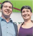  ?? FOTO: DPA ?? Grüne Landeschef­s: Oliver Hildenbran­d und Sandra Detzer.