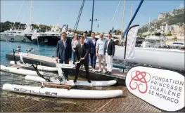  ?? (Photo Eric Mathon/Palais princier) ?? La deuxième édition du Riviera Waterbike Challenge prendra son départ à  h du Yacht-club, avec un panel de sportifs internatio­naux lancés dans la compétitio­n.