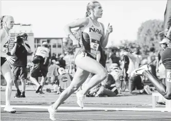  ?? NAU ATHLETICS NAU ATHLETICS ?? Burlington’s Ashley Taylor switched from hurdles to the 800-metres in her final year at Northern Arizona University and enjoyed her biggest success, winning a bronze medal at the NCAA championsh­ips.