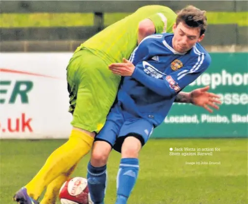  ?? Jack Watts in action for Skem against Barwell Image by John Driscoll ??