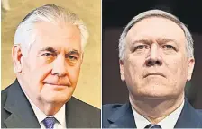  ??  ?? Rex Tillerson (left) and Mike Pompeo. — AFP photo