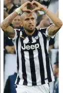  ??  ?? On the mark: Arturo Vidal