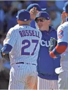  ?? PATRICK GORSKI/USA TODAY ?? Joe Maddon said Tuesday of the accusation­s against shortstop Addison Russell, “I really have no interest in reading this.”
