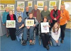  ?? Gareth Jennings. Picture: ?? The Forfar Stroke Group with its watercolou­r paintings, which are going on display at the town’s fire station.
