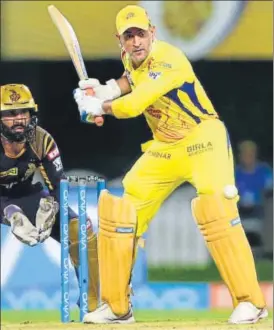  ?? BCCI ?? Chennai Super Kings captain MS Dhoni hit a boundary and four towering sixes on Thursday.