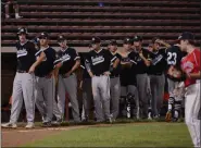  ?? OWEN MCCUE — MEDIANEWS GROUP ?? Norchester waits near home plate for Souderton after Tuesday’s season-ending loss in the Region 2 Tournament at Boyertown’s Bear Stadium