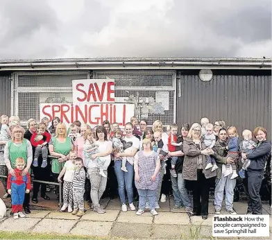  ??  ?? Flashback How the people campaigned to save Springhill hall