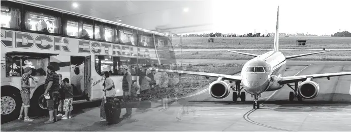  ?? FOTOS: SEBASTIÁN CORTÉS Y FACUNDO MORALES-LA NUEVA. ?? El auge de viajar desde la Terminal de Ómnibus fue perdiendo fuerza con el crecimient­o del transporte aéreo. Hay múltiple variedad de opciones, según el bolsillo y los tiempos de cada uno.