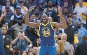  ?? BRANDON DILL/AP ?? Golden State Warriors forward Draymond Green (23) reacts after being ejected in the first half against Memphis on Sunday.