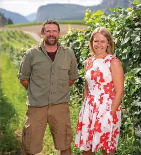  ?? Special to The Okanagan Weekend ?? Matt Mavety is the winemaker and Christie Mavety is the sales and marketing manager at Blue Mountain Vineyard and Cellars in Okanagan Falls.