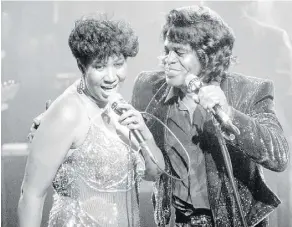  ??  ?? The Queen of Soul shared a stage in ’88 with Godfather of Soul James Brown.