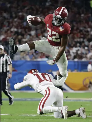  ?? LYNNE SLADKY — THE ASSOCIATED PRESS ?? Alabama running back Najee Harris (22) was a prep star at Antioch High but has been a backup at Alabama.
