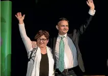  ?? KEVIN STENT / STUFF ?? Green Party co-leaders Metiria Turei and James Shaw will have to be careful they don’t cross a line when it comes to NZ First.