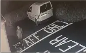  ??  ?? CCTV footage shows the woman stealing the van.