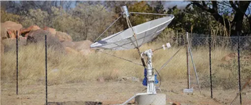  ??  ?? SKA satelite dish at BIUST campus