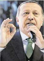  ?? BILD: SN/AP ?? „Hayir“heißt auf Türkisch „Nein“– aber das ist beim Referendum am 16. April laut Präsident Erdoğan absolut ausgeschlo­ssen.