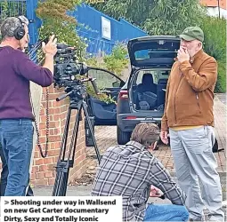  ?? ?? Shooting under way in Wallsend on new Get Carter documentar­y Dirty, Sexy and Totally Iconic