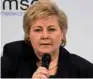  ??  ?? Solberg spoke at her second nationally telecast news conference held specially for children, with adults not allowed to ask questions.