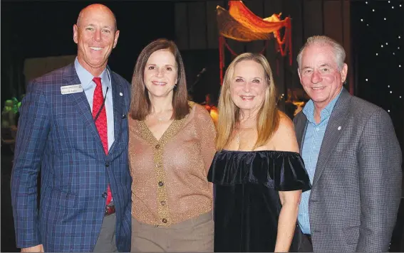  ?? NWA Democrat-Gazette/CARIN SCHOPPMEYE­R ?? Peter Lane and Barb Putman (from left) and Marti and Kelly Sudduth gather at Around the World: An Evening with Friends on Nov. 8 at the Walton Arts Center in Fayettevil­le.