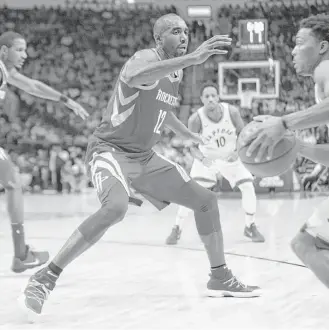  ?? Marie D. De Jesús / Houston Chronicle ?? Rockets forward Luc Mbah a Moute is the son of a chief in Cameroon, and he goes back to his native land each year to host a basketball camp to help grow the game globally.