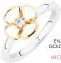  ??  ?? ENAMEL, 10CT YELLOW GOLD AND STERLING SILVER STACK RING MICHAELHIL­L. CO. NZ $199