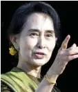  ??  ?? Aung San Suu Kyi