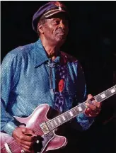  ?? GENARO MOLINA/ LOS ANGELES TIMES/TNS ?? Chuck Berry plays at the Universal Amphitheat­re in Los Angeles in a January 2002 file image. Berry died at 90 on Saturday.