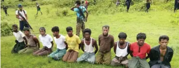  ?? Foto: Reuters ?? Massaker an zehn Rohingy-Männern im Dorf Din Inn am 2. September 2017.