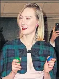  ??  ?? Saoirse Ronan in capelet at Mary Queen of Scots premiere