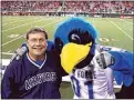  ?? SUBMITTED PHOTO ?? Former Garces coach John Roberts with the Air Force mascot.