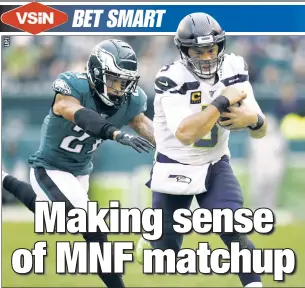  ??  ?? WIL’ TO WIN? Though the Seahawks have the edge at quarterbac­k in Russell Wilson, they aren’t the team they used to be at home and the Vikings are coming off a bye.