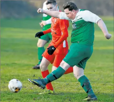  ?? Picture: Andy Jones FM5048617 ?? Joe Valller scores for Bromley Green in their 6-1 defeat to Red Lion