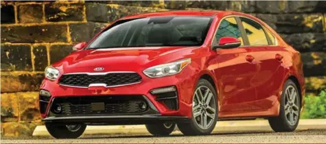  ?? (Kia Motors America/TNS) ?? The 2019 Kia Forte.