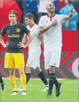  ?? FOTO: EFE ?? N’Zonzi marcó el gol de la victoria ante el Atlético Un jugador en gran forma