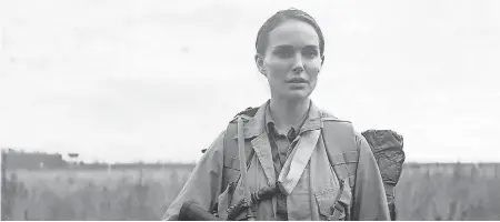  ??  ?? Biologist Lena (Natalie Portman) takes on a top-secret expedition to a disaster zone in “Annihilati­on.” PARAMOUNT PICTURES