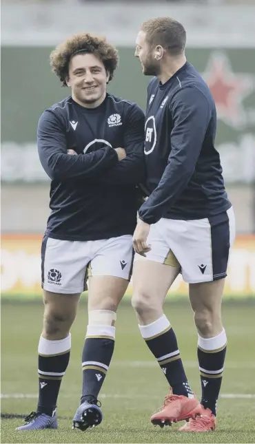  ??  ?? 0 Duncan Weir says working with Finn Russell has helped him relax more in his game.