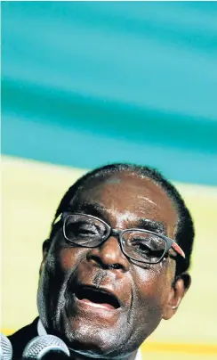  ??  ?? Former president Robert Mugabe left his country’s economy in ruins.