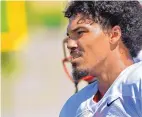  ?? JIM THOMPSON/JOURNAL ?? Brandon Burton, shown in practice for UNM in 2019, came to the Lobos from UCLA. He apparently will be on the move again, having entered the transfer portal.