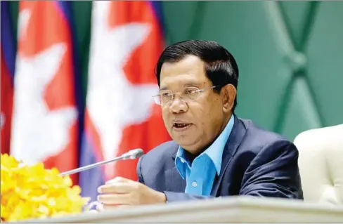  ?? HENG CHIVOAN ?? Prime Minister Hun Sen says he is ready to improve Cambodia-US relations and not take up issues of disagreeme­nts.