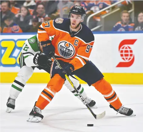  ?? ED KaISER/FILES ?? It’s likely Edmonton Oilers star forward Connor McDavid will be topping NHL top player lists for years to come.