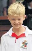  ??  ?? RISING STAR: Port Alfred High School tennis player James Campbell secured the No2 spot in the U10 Albany Tennis Champs Trials held in Grahamstow­n last Saturday