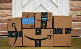  ?? Photograph: Julie Clopper/ Getty Images ?? Free delivery comes at a price … an Amazon shopping trawl.