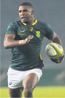  ?? Picture: Backpagepi­x ?? EXCITING. Warrick Gelant has been included in the Springbok squad for next month’s tour of Europe.