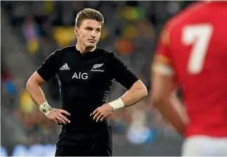  ?? ANDREW CORNAGA/PHOTOSPORT ?? Beauden Barrett says the All Blacks will be ready if the Wallabies adopt the rush defence that the Lions used in New Zealand.