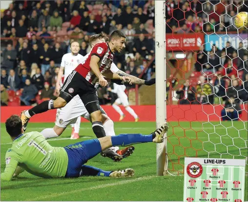  ?? PICTURE: Action Images ?? ERROR: Neal Maupay scores for Brentford after Andy Lonergan drops the ball