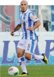  ?? LAPRESSE ?? Cristian Galano, 28 anni, 1ª stagione con il Pescara