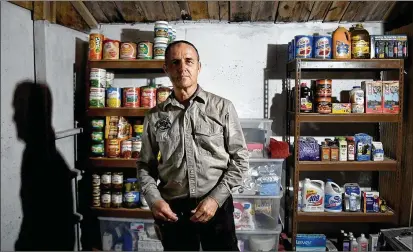  ?? PHOTOS BY MICHAEL S. WILLIAMSON / WASHINGTON POST ?? Drew Miller is shown inside a fortified bunker still under constructi­on. Miller, a retired colonel in U.S. Air Force intelligen­ce, is author of a post-apocalypti­c novel, “Rohan Nation: Reinventin­g America after the 2020 Collapse.”